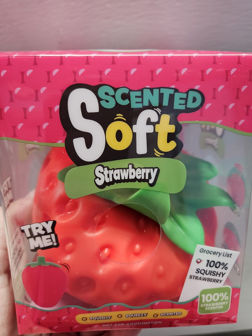 Strawberry Squishy Toy - Pink/Red